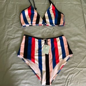 High waisted bathing suit